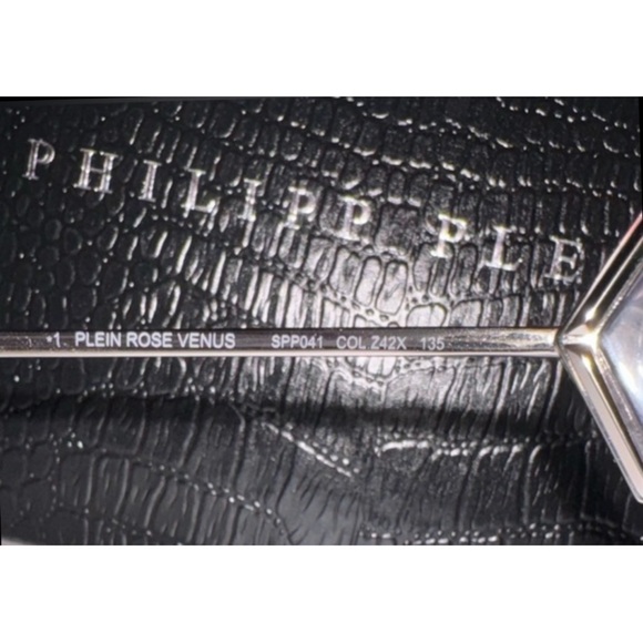 NEW PHILIP PLEIN ROSE VENUS SUNGLASSES FULL INCLUSION BLACK SILVER SOLD OUT - Picture 15 of 16